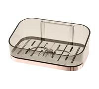 Jabonera transparente para ducha, jabonera para ducha, soporte para jabón de ducha, drenaje de doble capa, funda de jabón para el hogar, baños, gimnasios