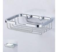 Jaboneras de acero inoxidable, soporte de pared para jabón de ducha, resistente al agua y al óxido, soporte de esponja que ahorra espacio para ducha, baño, bañera o fregadero de cocina, 120 x 85 x 30