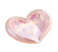 Jaboneras Jabonera de cerámica con diseño Pico en Forma corazón, Bandeja Porcelana Protectora Color sólido Decoración estética para el baño(Pink)