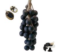 Jabones de vid de uvas en una cuerda, jabones hechos a mano en forma de uva, perfectos para hidratación de la piel, para grifos de cocinas o baños (20 pastillas, uvas negras)