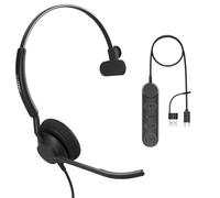 Jabra Auriculares Engage 50 II Monoaural – On-ear, cable USB-C/USB-A – Certificado Microsoft Teams