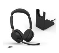 Jabra Auriculares con micrófono inalámbricos Bluetooth de Doble Oreja Evolve3 65 con micrófono, UC, USB-A