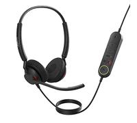 Jabra Auriculares estéreo con Cable Engage 40 con Control de Llamadas en línea, tecnología de 2 micrófonos con cancelación de Ruido y Cable USB-C, Funciona con Todas Las Plataformas de comunicaciones