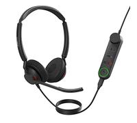 Jabra Engage 50 II Auriculares Estéreo con cable, 3 micrófonos, cancelación de ruido, ultraligeros, cable USB-A, Para plataformas de comunicaciones unificadas como Zoom, Unify, Negro