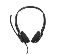 Jabra Engage 50 II Auriculares Estéreo con cable, 3 micrófonos, cancelación de ruido, ultraligeros, cable USB-C, Certificado para MS Teams, funciona con todas las plataformas, Negro