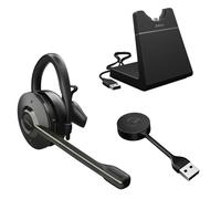 Jabra Engage 55 SE (Segunda edición) Auriculares inalámbricos Convertibles con Soporte de Carga y Adaptador Link 400 USB-A DECT - Funciona con Todas Las Plataformas UC como Google Meet & Zoom, Color