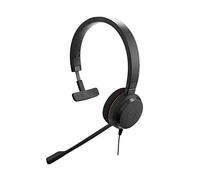 Jabra Evolve 20 - Auricular Monoaural Certificado por Microsoft para VoIP Softphone - Cancelación Pasiva de Ruido - Cable USB con Unidad de Control - Negro