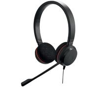 Jabra Evolve 20 - Auriculares estéreo con certificación Microsoft para VoIP Softphone con cancelación pasiva de Ruido - USB-C/A - Negro