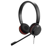 Jabra Evolve 20 SE - Auriculares estéreo con certificación Microsoft para VoIP Softphone con cancelación pasiva de Ruido - USB-C/A - Negro