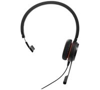 Jabra Evolve 20 SE Mono Headset - Auriculares certificados de comunicación unificada para VoIP Softphone con cancelación pasiva de Ruido - USB-C/A - Negro