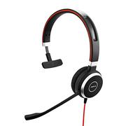 Jabra Evolve 40 MS - Auricular Monoaural Certificado para Microsoft Teams para VoIP Softphone - Cancelación Pasiva de Ruido - Cable USB-C con Unidad de Control - negro