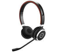 Jabra Evolve 65 Auriculares Inalámbricos Estéreo Certificados por Microsoft con Batería de Larga Duración, Adaptador Bluetooth USB, Color Negro