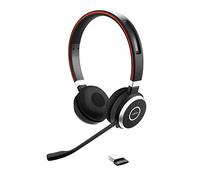 Jabra Evolve 65 SE Auriculares Inalámbricos Estéreo Bluetooth - Micrófono con Cancelación de Ruido, Batería Duradera - Certificación para Comunicaciones Unificadas como Zoom y Unify - Negro