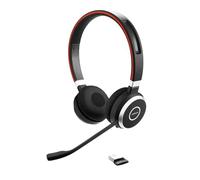Jabra Evolve 65 SE Auriculares Inalámbricos Estéreo Bluetooth - Micrófono con Cancelación de Ruido, Batería Duradera - Certificación para Comunicaciones Unificadas como Zoom y Unify - Negro