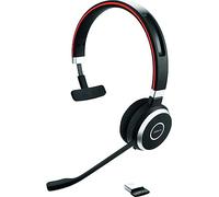 Jabra Evolve 65 SE Auriculares Inalámbricos Mono con Bluetooth - Micrófono con Cancelación de Ruido, Batería de Larga Duración y Doble Conectividad - Certificado por MS Teams - Negro