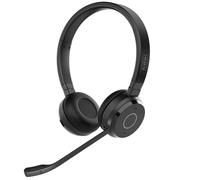 Jabra Evolve 65 TE (Tercera edición) - Auriculares inalámbricos de Doble oído, micrófono con cancelación de Ruido, batería de 16 Horas de duración, conectividad Dual, Certificado MS Teams, Compatible
