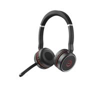 Jabra Evolve 75 SE Auriculares, estéreo, inalámbricos, Bluetooth, ANC, incl. Link 370 y estación de carga, optimizados para una comunicación unificada