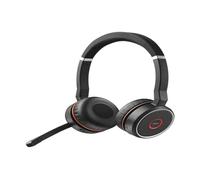 Jabra Evolve 75 SE Auriculares Inalámbricos Estéreo Bluetooth - Micrófono con Supresor de Ruido y Cancelación Activa de Ruidos (ANC) - Certificado para MS Teams, Funciona con Toda Plataforma - Negro