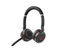 Jabra Evolve 75 UC - Auriculares Inalámbricos Estéreo On-Ear - Optimizados para Comunicaciones Unificadas - Batería de Larga Duración - Adaptador Bluetooth USB - Negro