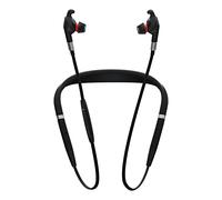 Jabra Evolve 75e UC - Auriculares Inalámbricos Optimizados para Comunicaciones Unificadas - Batería de Larga Duración - Cinta Vibratoria para el Cuello y Luz "Busylight" - Negro