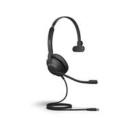 Jabra Evolve2 30 MS - Auriculares con Cable, USB-C, Mono, Color Negro, Ligeros, portátiles, con 2 micrófonos Integrados, Auriculares de Trabajo con Audio Superior y Comodidad fiable