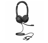Jabra Evolve2 30 SE (versión 2025) Auriculares de Doble Oreja con Cable con micrófono para el Trabajo, Auriculares de computadora, Cable USB-A y USB-C, Certificado por Microsoft Teams, Funciona con