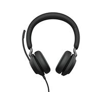 Jabra Evolve2 40 Auriculares Estéreo con Cancelación de Ruido y Tecnología de Llamada con Tres Micrófonos - Certificados para Microsoft Teams - Cable USB-A - Negro