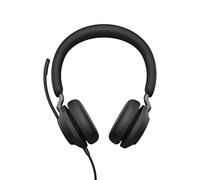 Jabra Evolve2 40 Auriculares Estéreo con Cancelación de Ruido y Tecnología de Llamada con Tres Micrófonos - Certificados para Microsoft Teams - Cable USB-A - Negro