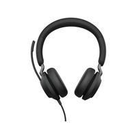 Jabra Evolve2 40 Auriculares Estéreo con Cancelación de Ruido y Tecnología de Llamada con Tres Micrófonos - Certificados para Microsoft Teams - Cable USB-C - Negro