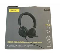 Jabra Evolve2 40 UC - Auriculares con Cable, USB-A, estéreo, Color Negro - Auriculares de teletrabajo para Llamadas y música, Comodidad Mejorada Durante Todo el día, Auriculares con cancelación de