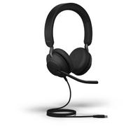 Jabra Evolve2 40 SE: auriculares estéreo con cable USB-C/A | Certificados para plataformas UC |