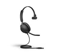 Jabra Evolve2 40 SE - Auriculares Mono con Cable con cancelación de Ruido, Cuenta con tecnología de Llamada de 3 mics y Cable USB-A, Funciona con Todas Las Plataformas de comunicaciones unificadas