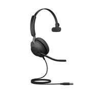 Jabra Evolve2 40 SE - Auriculares Mono con Cable y cancelación de Ruido con tecnología de Llamada de 3 micrófonos y Cable USB-A, Certificado MS Teams, Funciona con Todas Las demás Plataformas, Color