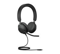 Jabra Evolve2 40 SE - Auriculares estéreo con cable certificados para Microsoft Teams, con USB-C