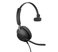Jabra Evolve2 40 SE (versión 2026) - Auriculares mono con cable con cancelación de ruido, cuenta con tecnología de llamada de 3 micrófonos y cable USB-C/A, UC, todas las plataformas, color negro