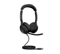 Jabra Evolve2 50 - Auriculares estéreo con Cable, tecnología AirComfort, micrófonos con cancelación de Ruido y cancelación Activa de Ruido, Certificado MS Teams, Funciona con Todas Las demás