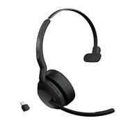 Jabra Evolve2 55 Auricular Monoaural Inalámbrico con Tecnología Jabra Air Comfort, Micrófonos con Cancelación de Ruido y ANC, Certificado para MS Teams, Negro