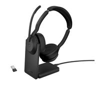 Jabra Evolve2 55 Stereo Wireless Headset with Charging Stand, Air Comfort Techno