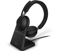 Jabra Evolve2 65 Auriculares estéreo USB-A UC con base de carga, negro