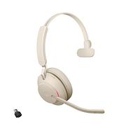 Jabra Evolve2 65, UC Mono Auriculares Inalámbrico Diadema Oficina/Centro de llamadas USB Tipo C Bluetooth Beige
