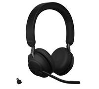 Jabra Evolve2 65 - Auriculares inalámbricos para PC, con cancelación de Ruido, Auriculares estéreo certificados con batería Duradera, Adaptador USB-C Bluetooth, Color Negro