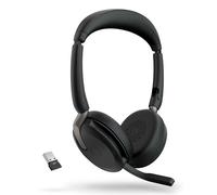 Jabra Evolve2 65 Flex Link380a UC Stereo - Auriculares estéreo inalámbricos con USB-A para plataformas UC