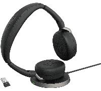Jabra Evolve2 65 Flex + Wireless Charging Station Beidohrig / Stereo UC (Universal Communications) USB-A