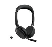 Jabra Evolve2 65 Flex - Wireless Stereo Headset with Bluetooth, Noise-cancelling