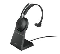 Jabra evolve2 65 uc stereo bluetooth inalmbrico usb-c aislamiento de ruido negro con base de carga