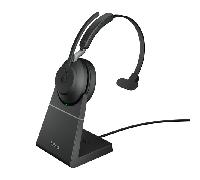 Jabra Evolve2 65 Auriculares mono USB-A UC con base de carga, negro