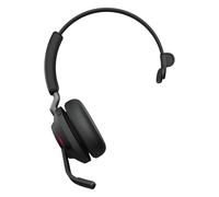 Jabra Evolve2 65 Mono UC Auriculares Diadema Inalámbricos para Oficina con Adaptador Link 380c, Bluetooth 5.0, Certificado para Microsoft Teams/Zoom, Negro
