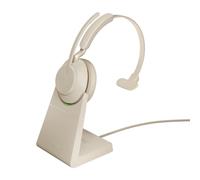 Jabra Evolve2 65, MS Mono Auriculares Inalámbrico Diadema Oficina/Centro de llamadas USB tipo A Bluetooth Beige