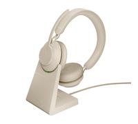 Jabra Evolve2 65, MS Stereo Auriculares Inalámbrico Diadema Oficina/Centro de llamadas USB tipo A Bluetooth Beige
