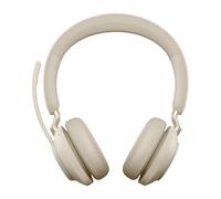 Jabra Evolve2 65, MS Stereo Auriculares Inalámbrico Diadema Oficina/Centro de llamadas USB Tipo C Bluetooth Beige